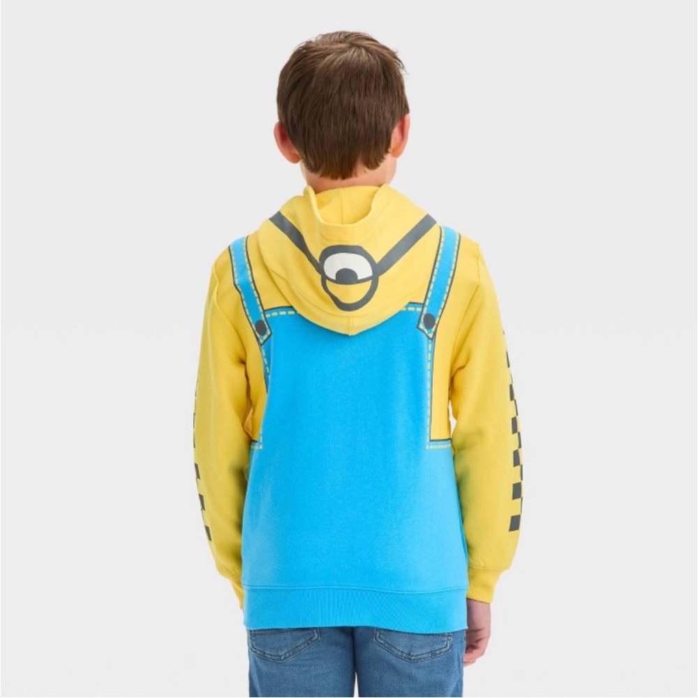 Boys' Minion Cosplay Zip-Up
Sweatshirt - Light Blue/Yellow S, M, Y - Picture 3 of 3